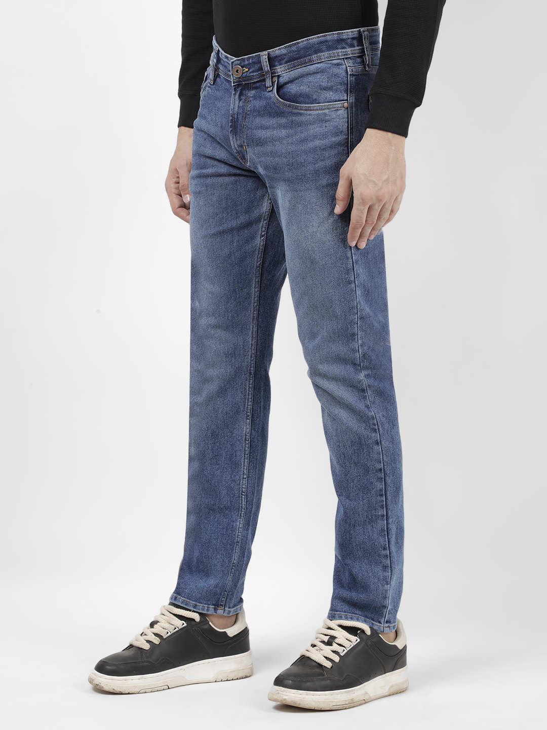 Numero Uno Men Solid Blue Jeans